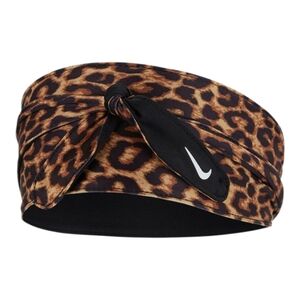 Nike Leopard Print Tie Headband Athletic Workout Running Fashionable Accessory